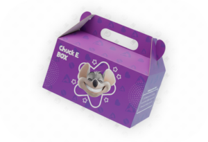 Chuck E Box Mini Burger + Jugo de caja + Sorpresa + Helado + 10 puntos