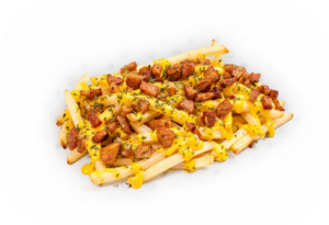 Papas con Chorizo y Salsa Cheddar